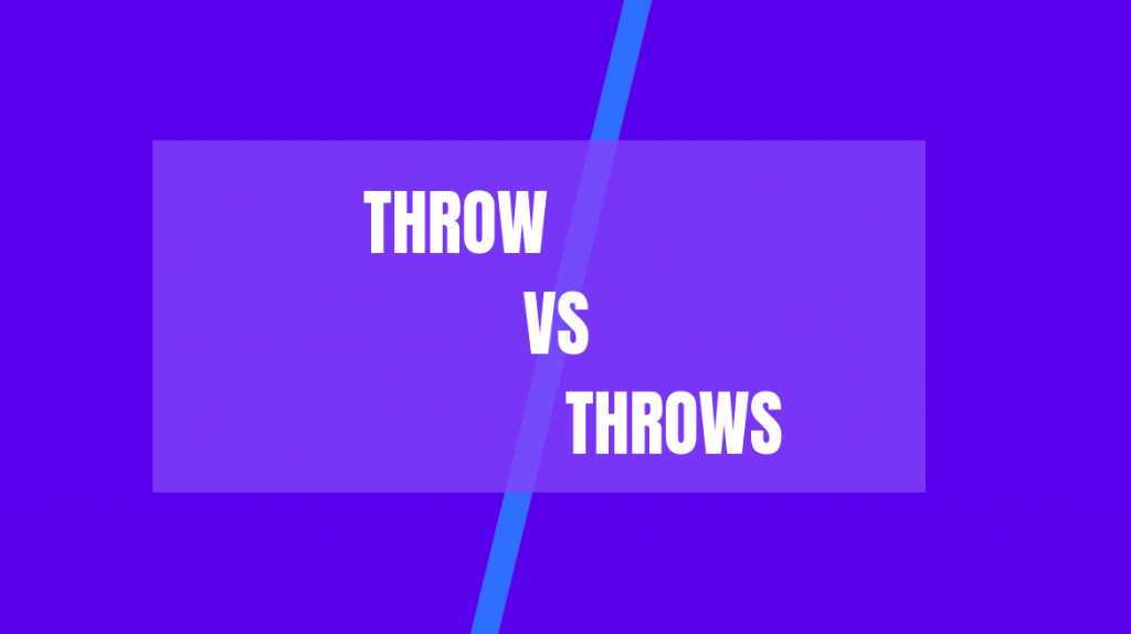 Difference Between Throw And Throws In Java